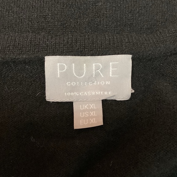 Pure Cashmere VNeck Mens XLarge Cashmere  Black - Picture 6 of 11